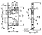 Замок межкомнатный под цилиндр  85-50S защёлка+ригель АВ