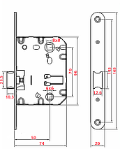 Компактный механизм WC 70*50 SB/PB