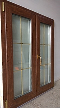 Распродажа ОКНО VEKA 990*1170ММ Орех темный/ белый снаружи 