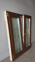 Распродажа ОКНО VEKA 990*1170ММ Орех темный/ белый снаружи 