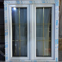 Распродажа ОКНО VEKA 990*1170ММ Орех темный/ белый снаружи 